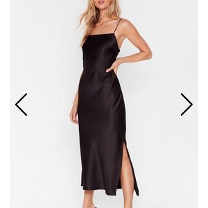 Nasty gal black slip dress